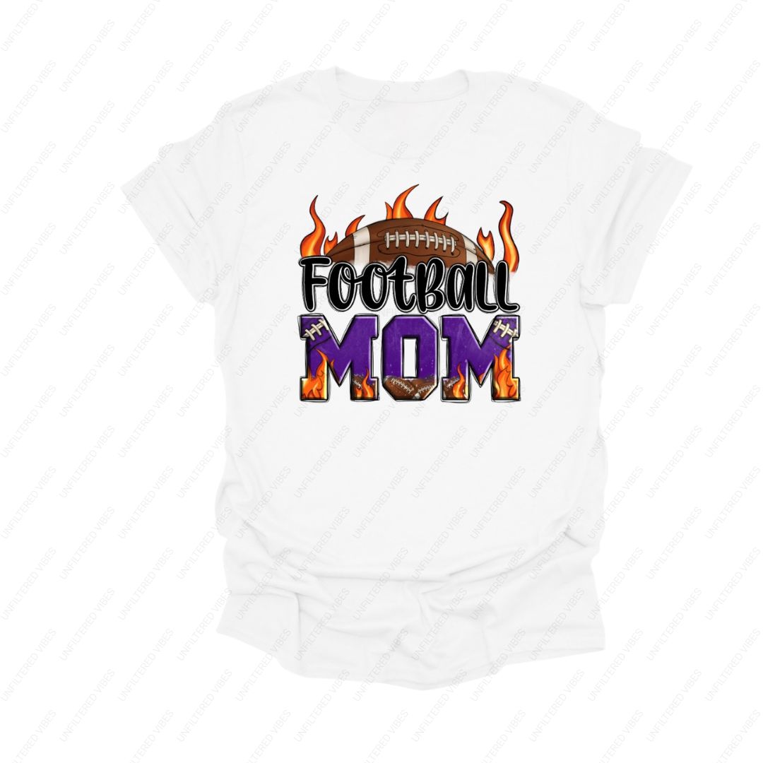 Football Mom T-Shirt | Team Color Graphic Tee | Football Season Shirt