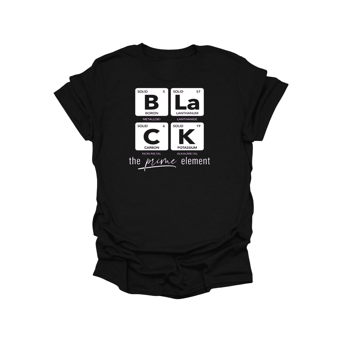 Black the Prime Element Periodic Graphic Tee – Black