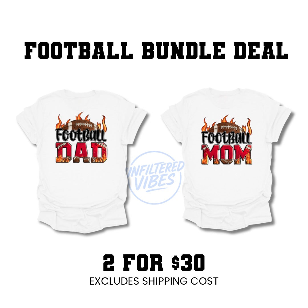 Football Mom & Dad Shirts | Game Day Tees | Buy 2 for $30