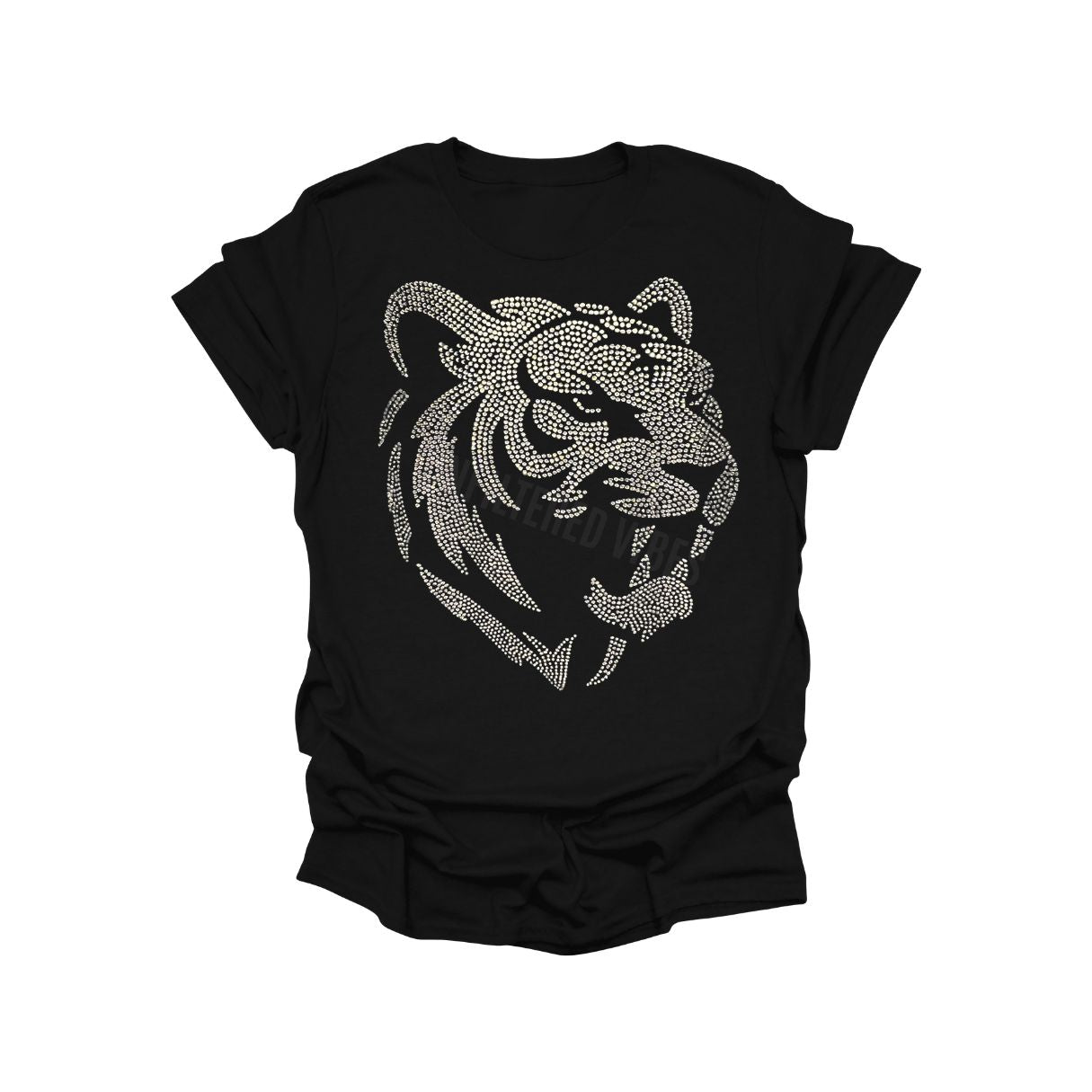 Rhinestone Tiger Face T-Shirt | Homecoming Bling Tee (Pre-Order)