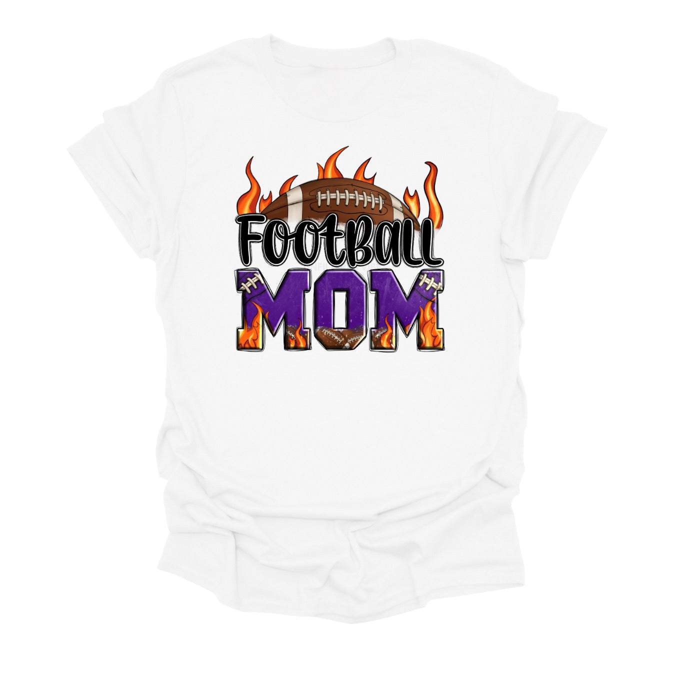Football Mom Shirt β Game Day Flames Tee for Sports Moms