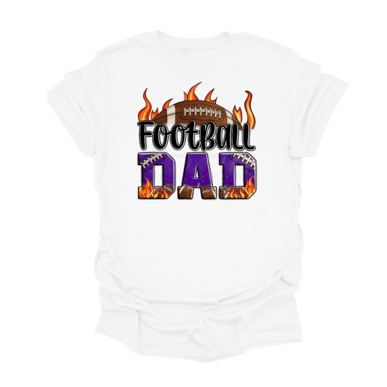 Football Dad Shirt β Game Day Flames Tee for Sports Dads