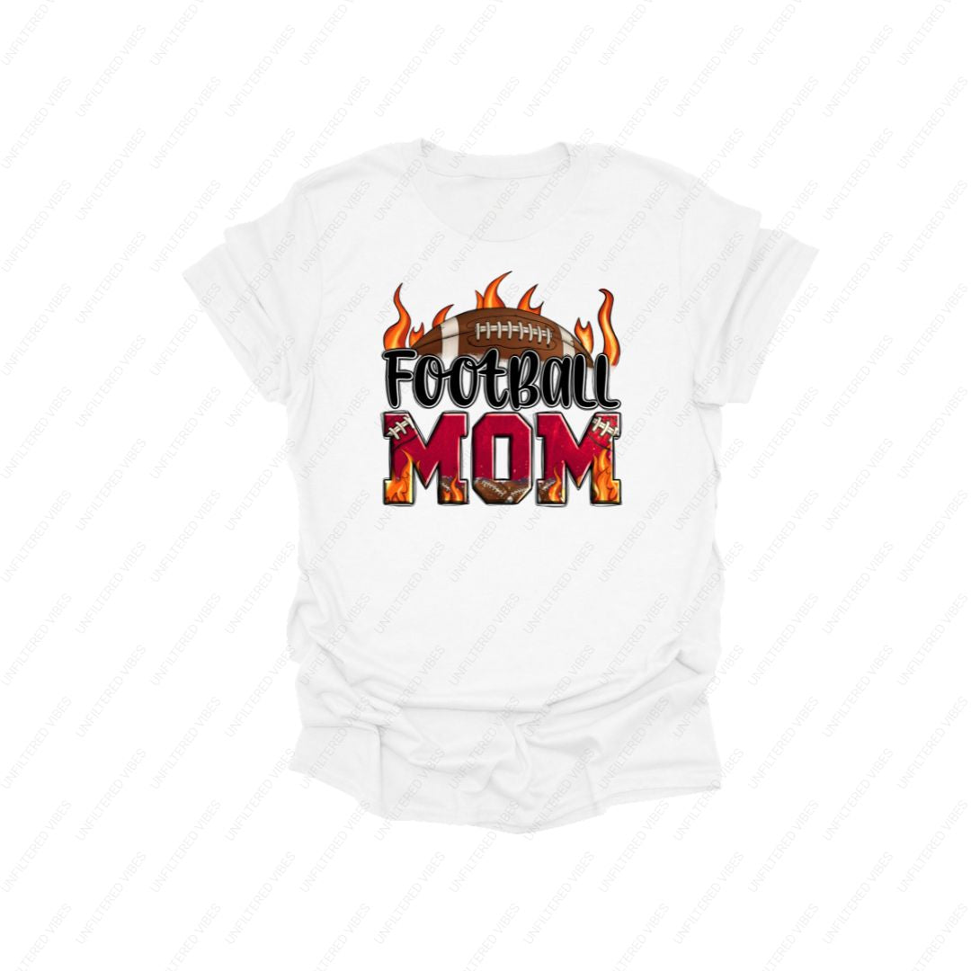 Football Mom T-Shirt | Team Color Graphic Tee | Football Season Shirt