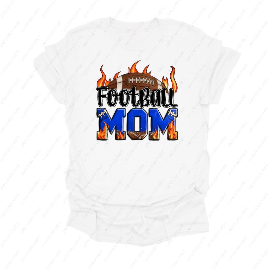 Football Mom T-Shirt | Team Color Graphic Tee | Football Season Shirt