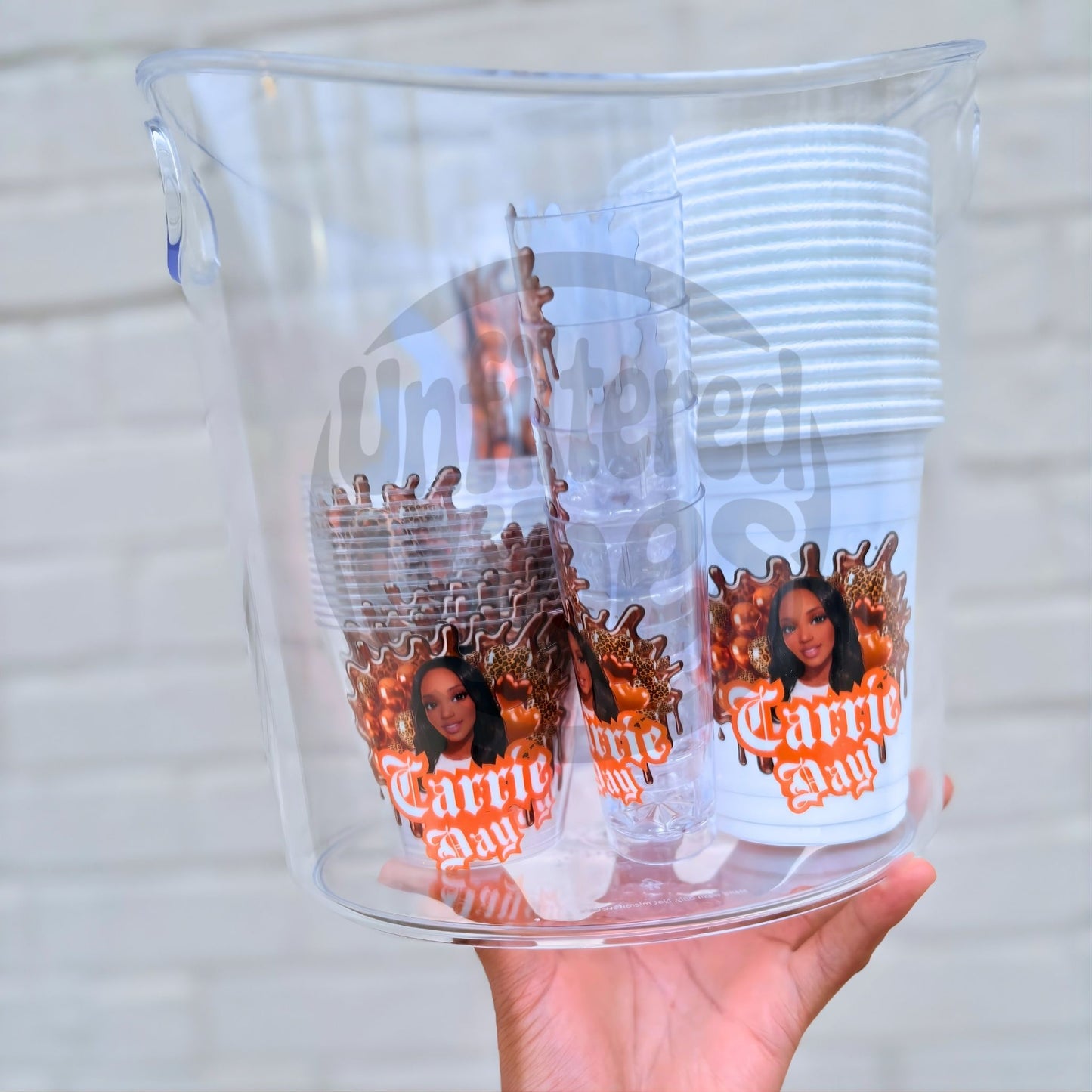 Custom Party Bucket with Personalized Cups & Shot Glasses – Adult Celebration Drinkware Set