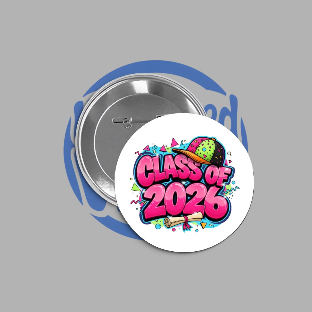 Senior Button Family Set | Graduation Pin Set | Class of 2026 Matching Family Buttons