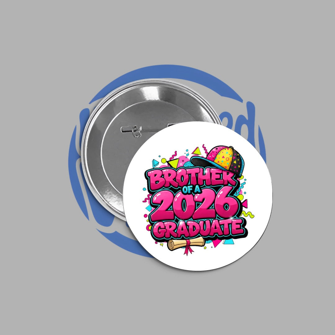 Senior Button Family Set | Graduation Pin Set | Class of 2026 Matching Family Buttons