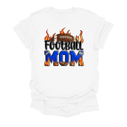 Football Mom Shirt – Game Day Flames Tee for Sports Moms