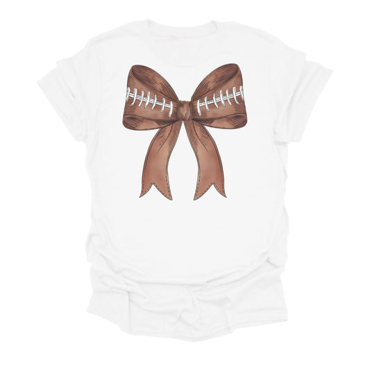 Football Bow Shirt – Cute Game Day Tee for Moms & Fans