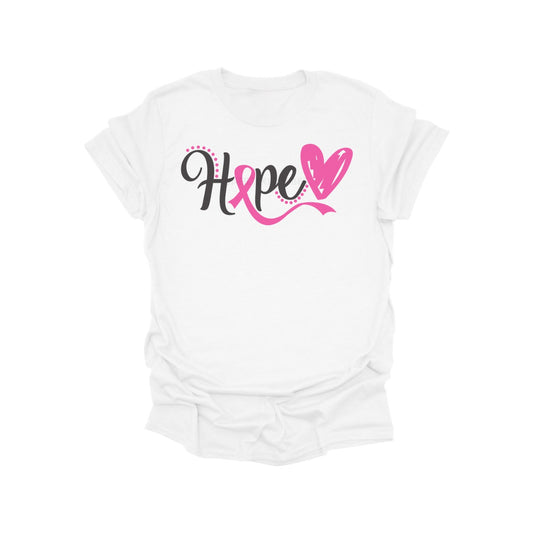 Hope Shirt – Breast Cancer Awareness Pink Ribbon Support Tee