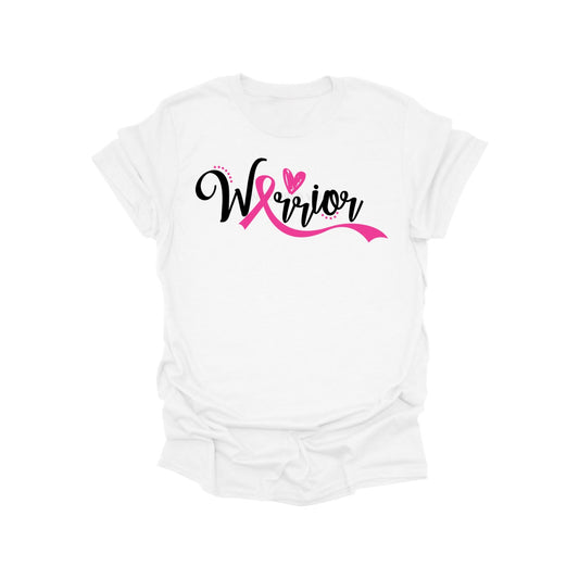 Breast Cancer Warrior Shirt – Pink Ribbon Survivor & Fighter Tee