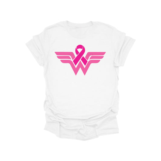 Superhero Ribbon Shirt for October Support Squad